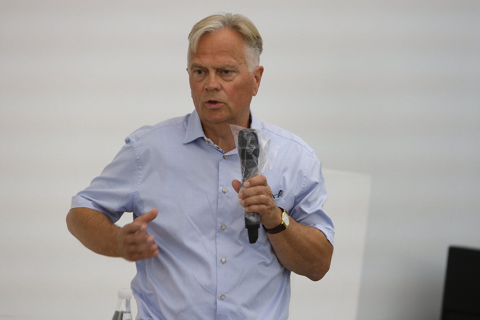  – Arnold Petersen bei der Mitgliederversammlung im August 2020.