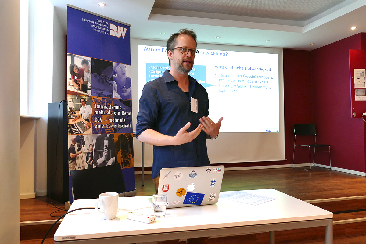  – Die Keynote kam von Philipp Dudek vom innovativen HHLab. (Foto: Renata Green)